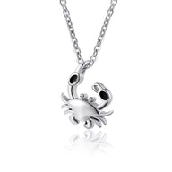 Ashes Keepsake Crab Urn Necklace For Cremains, Zodiac Cremation Jewelry For Remains