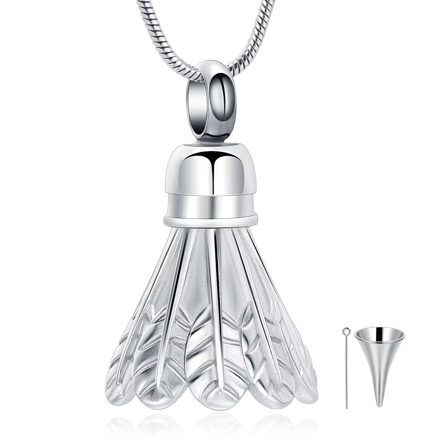 Ashes Keepsake Tennis Racket Urn Necklace For Cremains, Tennis Cremation Jewelry