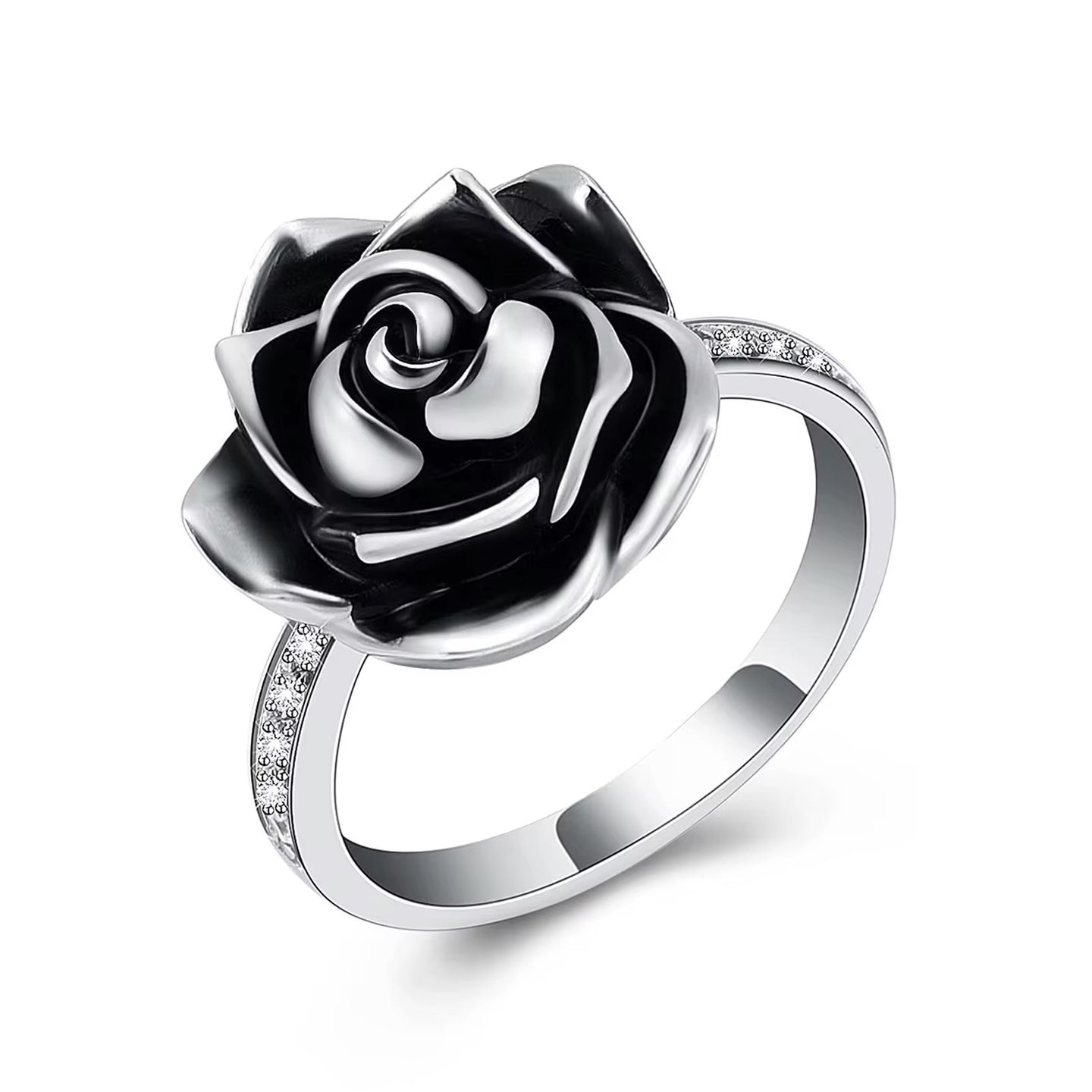 Stainless Steel Rose Urn Ring For Ashes, Cremation Jewelry