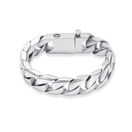 Ashes Keepsake Heavy Stainless Steel Chain Link Cremation Bracelet For Men, Cremation Jewelry