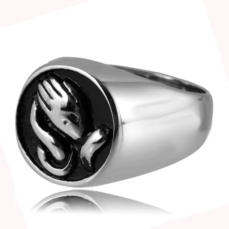 Ashes Keepsake Drip Hand Urn Ring For Men and Women, Cremation Jewelry, Ashes Ring