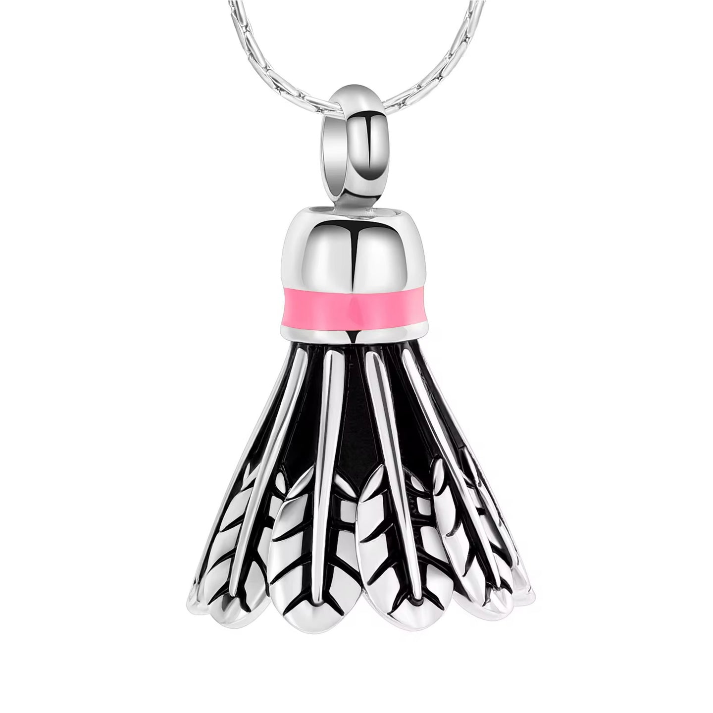 Ashes Keepsake Tennis Racket Urn Necklace For Cremains, Tennis Cremation Jewelry