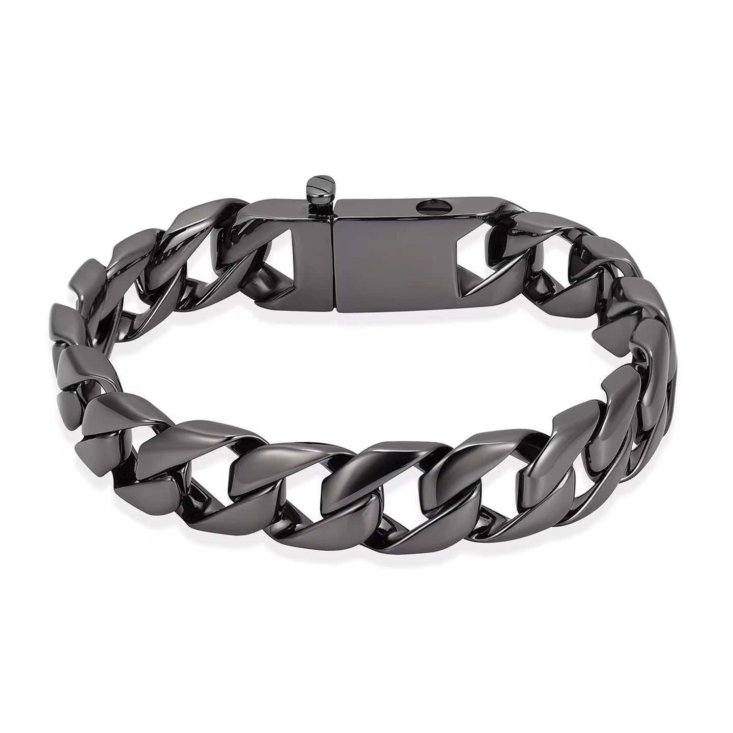 Ashes Keepsake Heavy Stainless Steel Chain Link Cremation Bracelet For Men, Cremation Jewelry