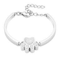 Ashes Keepsake Paw Urn Bracelet For Ashes, Stainless Steel Pet Cremation Jewelry