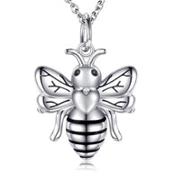 Ashes Keepsake 925 Sterling Silver Bee Urn Necklace / Bumble Bee Memorial Cremation Jewelry