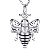 Ashes Keepsake 925 Sterling Silver Bee Urn Necklace / Bumble Bee Memorial Cremation Jewelry