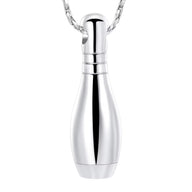 Ashes Keepsake Bowling Pin Urn Necklace For Bowler’s Cremains, Cremation Jewelry For Men and Women