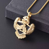 Ashes Keepsake Stainless Steel Eagle And Motorcycle Urn Cremation Jewelry For Humans, American Men’s Memorial CremationJewelry