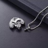 Ashes Keepsake Stainless Steel Eagle And Motorcycle Urn Cremation Jewelry For Humans, American Men’s Memorial CremationJewelry