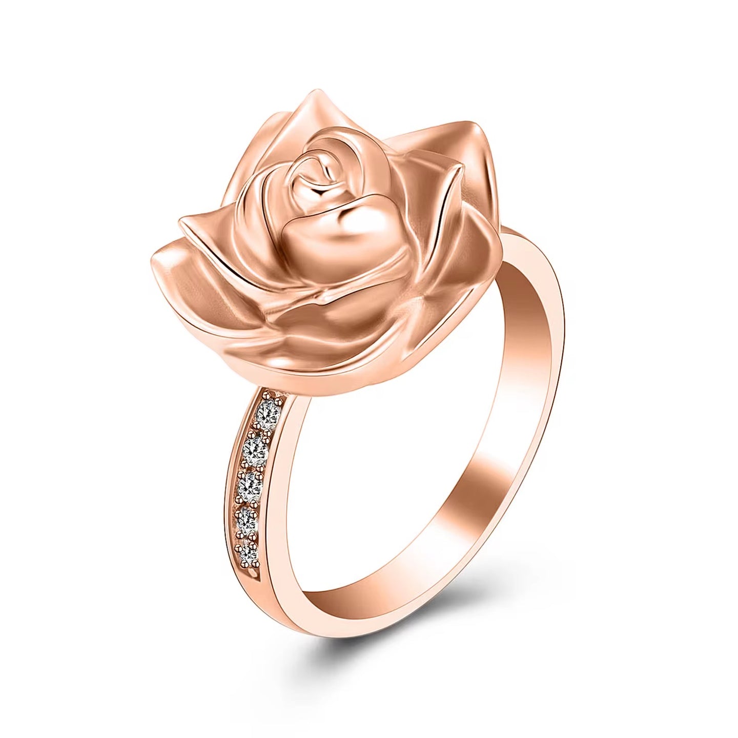 Stainless Steel Rose Urn Ring For Ashes, Cremation Jewelry
