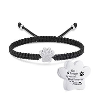 Ashes Keepsake No Longer By My Side, Forever in My Heart Pet Paw Urn Bracelet For Cremains, Cat, Dog Ash Holder Cremation Jewelry