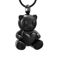 Teddy Bear Urn Necklace For Ashes Stainless Steel