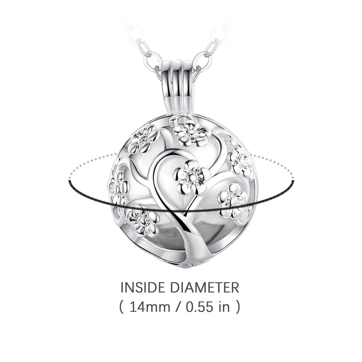 Cremation Jewelry Flower Cage Locket