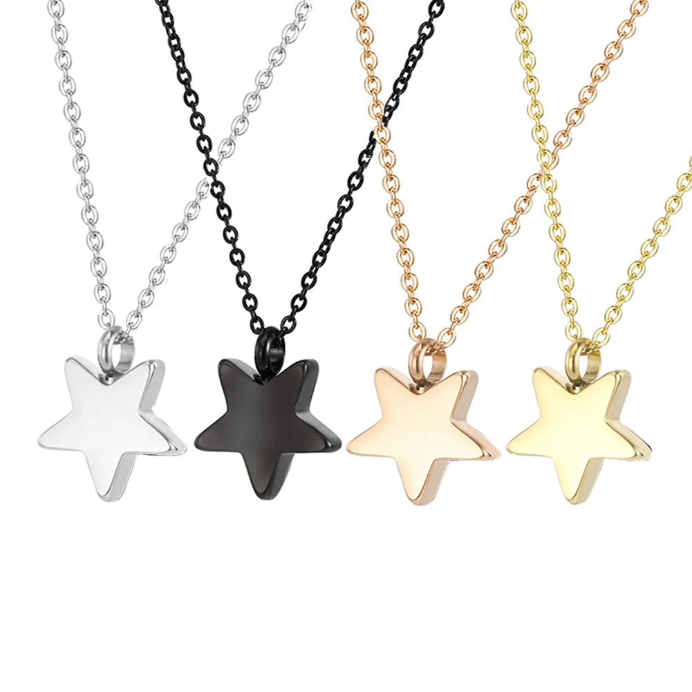 Cremation Jewelry Five-pointed Star Necklace