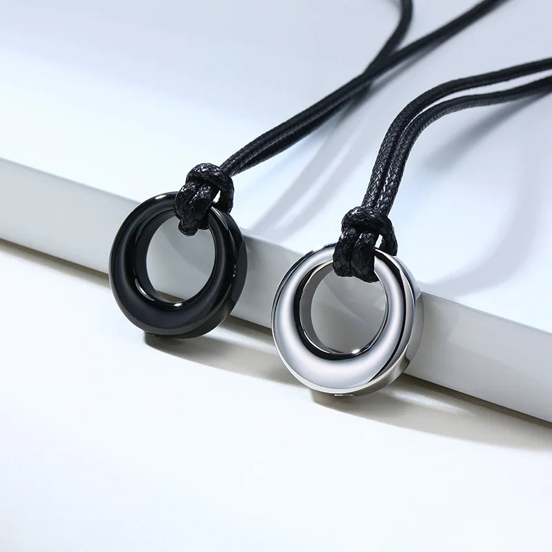 Hollow Circle Dog Ashes Necklace