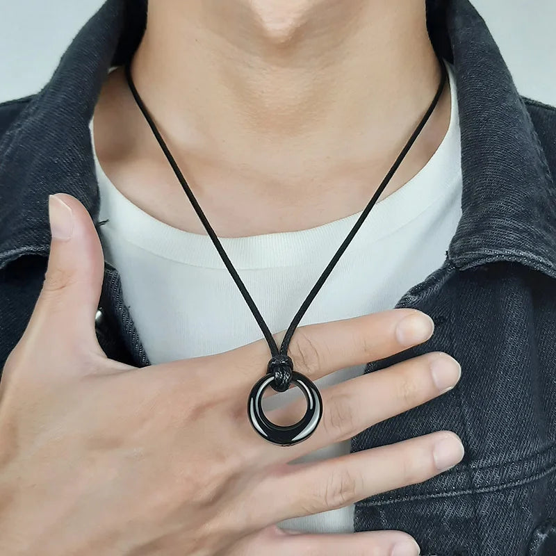 Hollow Circle Dog Ashes Necklace