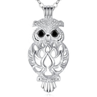 Owl Urn Necklace Stainless Steel