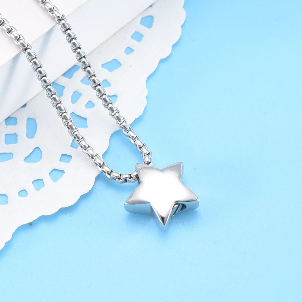 Cremation Jewelry Star Memorial Urn Necklace
