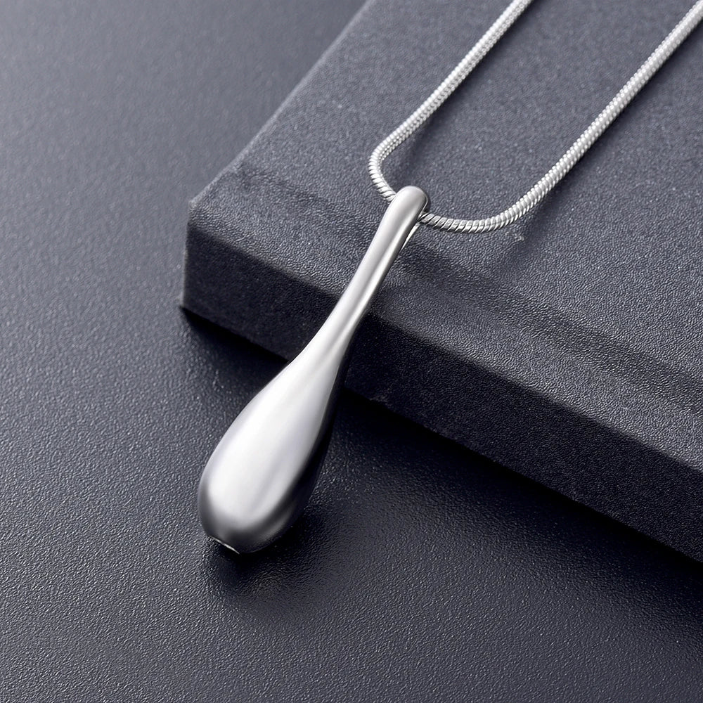 Cremation Jewelry Plain Teardrop Shape Urn Necklace