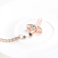 Angel Wings Heart Cremation Necklace Urn For Ashes