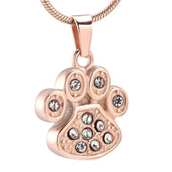 Paw Shape Pet Memorial Urn Necklace for Cremation