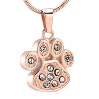 Paw Shape Pet Memorial Urn Necklace for Cremation