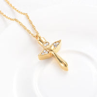 Angel Wings Heart Cremation Necklace Urn For Ashes