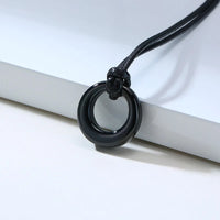 Hollow Circle Dog Ashes Necklace