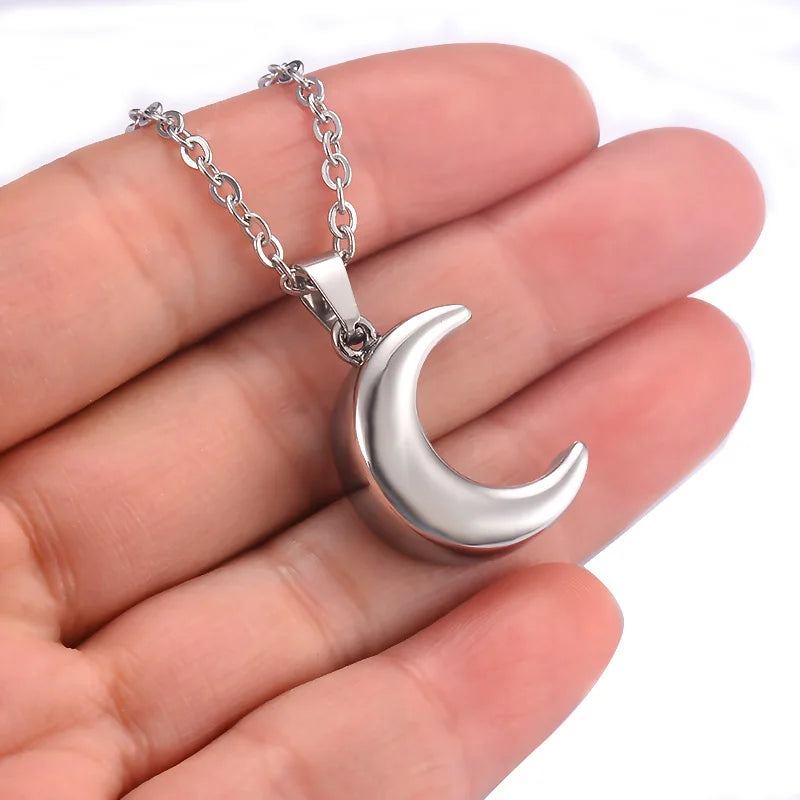 Cremation Jewelry Moon Urn Necklace Keepsake