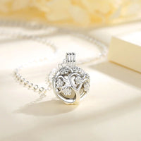 Cremation Jewelry Flower Cage Locket