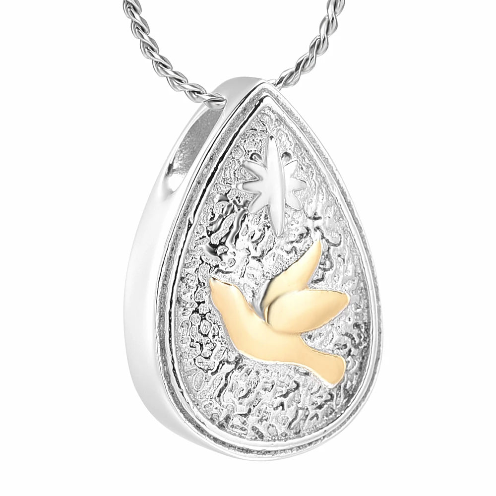Ashes Keepsake Hummingbird Urn Necklace Cremation Jewelry Keepsake Stainless Steel