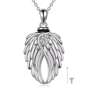 Ashes Keepsake 925 Sterling Silver Angel Wings Urn Necklace / Cremation Jewelry