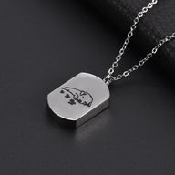 Cremation Jewelry Dog Urn Necklace