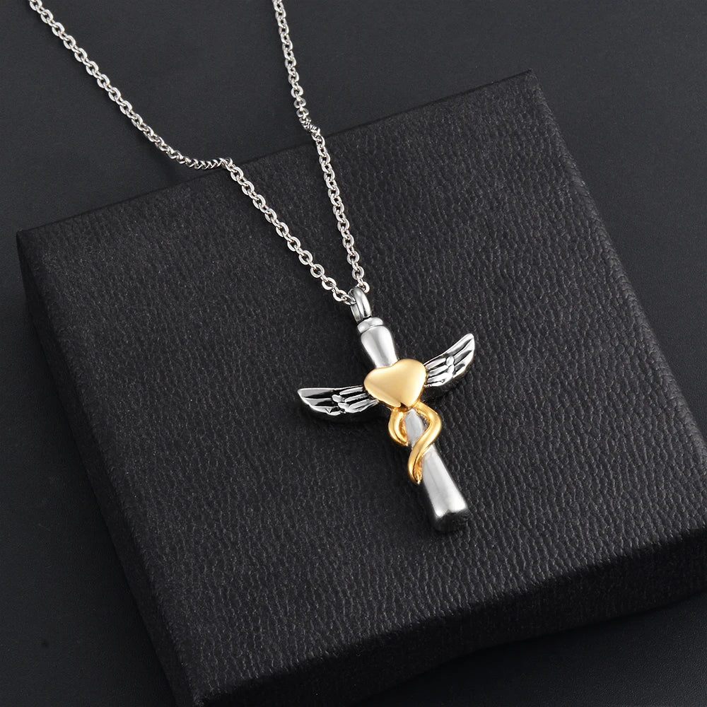 Cross Urn Necklace Cremation Jewelry