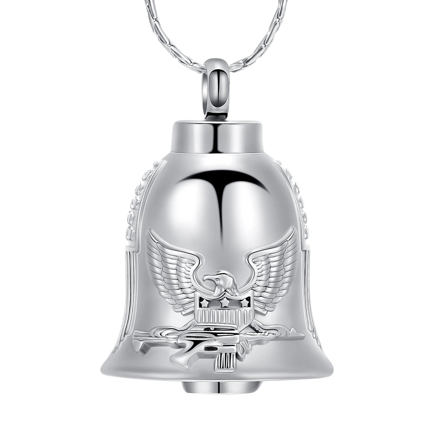Eagle Bell Urn Pendant For Ashes Stainless Steel