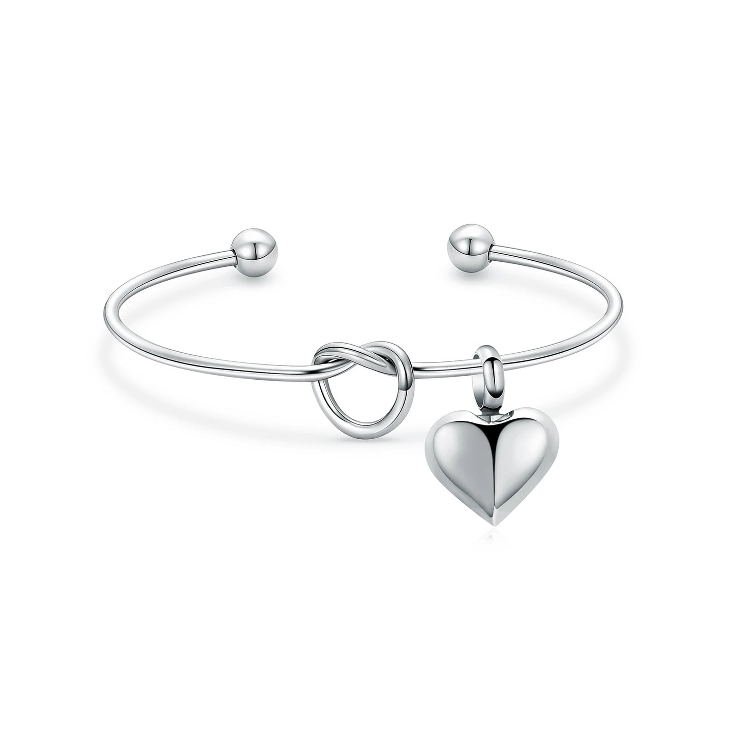 Heart With Knot Urn Bracelet Stainless Steel