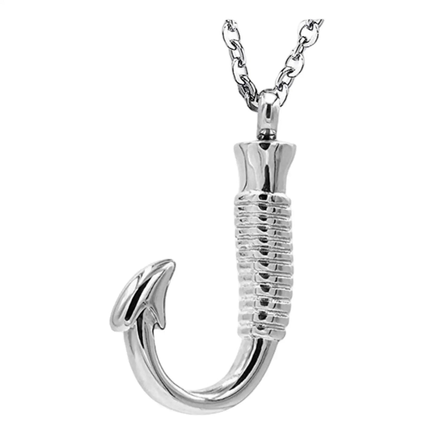 Fishing Hook Urn Cremation Necklace