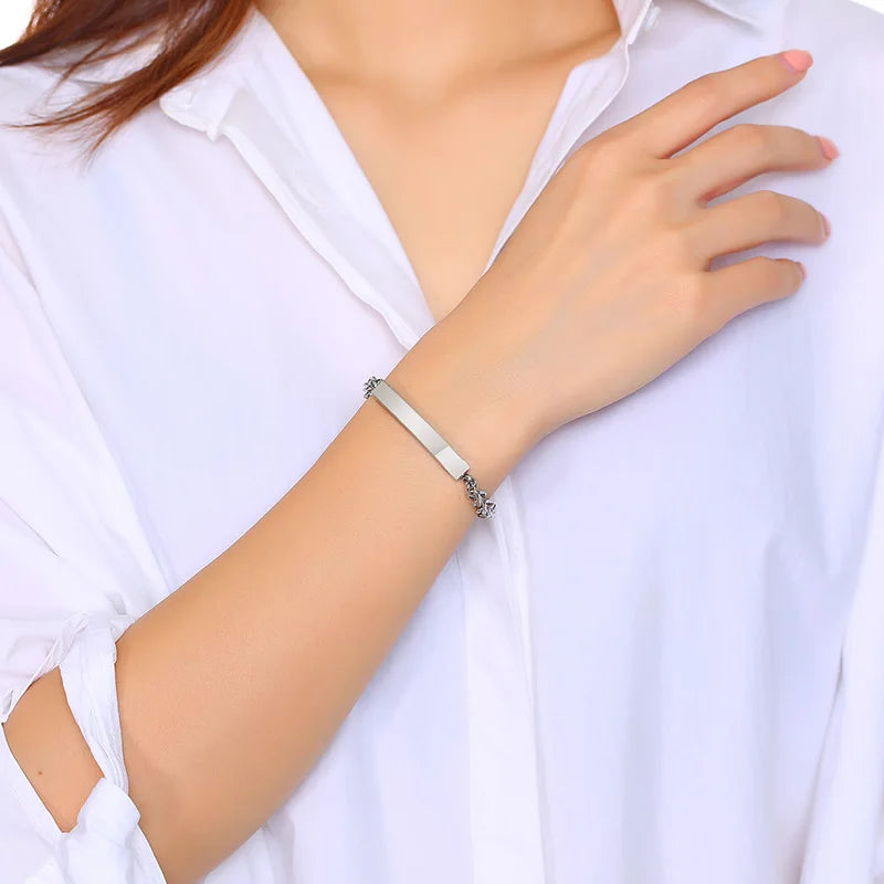 Ashes Keepsake Unisex Women’s And Men’s Cremation Bracelet For Ashes Stainless Steel