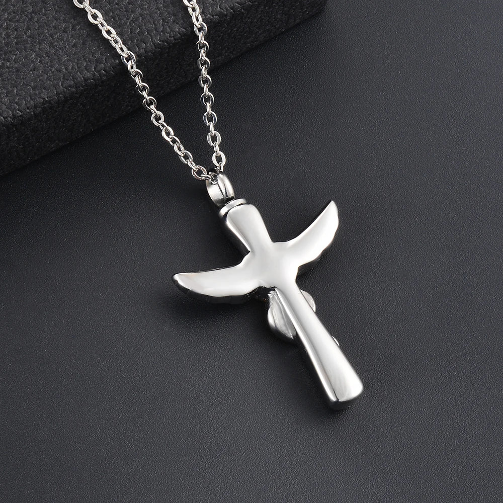 Cross Urn Necklace Cremation Jewelry