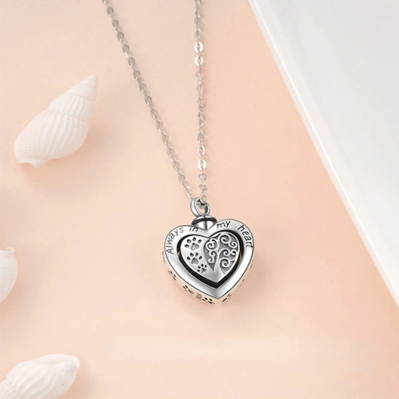 Silver Pet Ashes Jewelry Dog Ashes Necklace