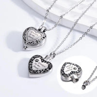 Always in My Heart For Pet Cat Dog Cremation Urn Necklace Stainless Steel