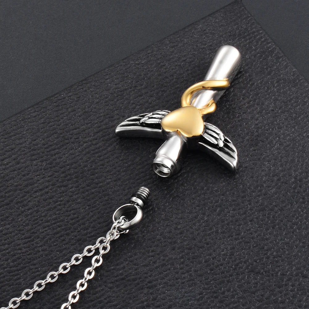 Cross Urn Necklace Cremation Jewelry
