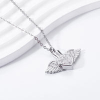 Heart with Angel Wings Urn Cremation Jewelry