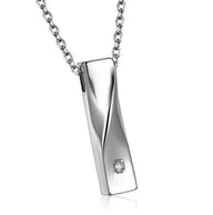 Twisted Bar Urn Pendant With Crystal