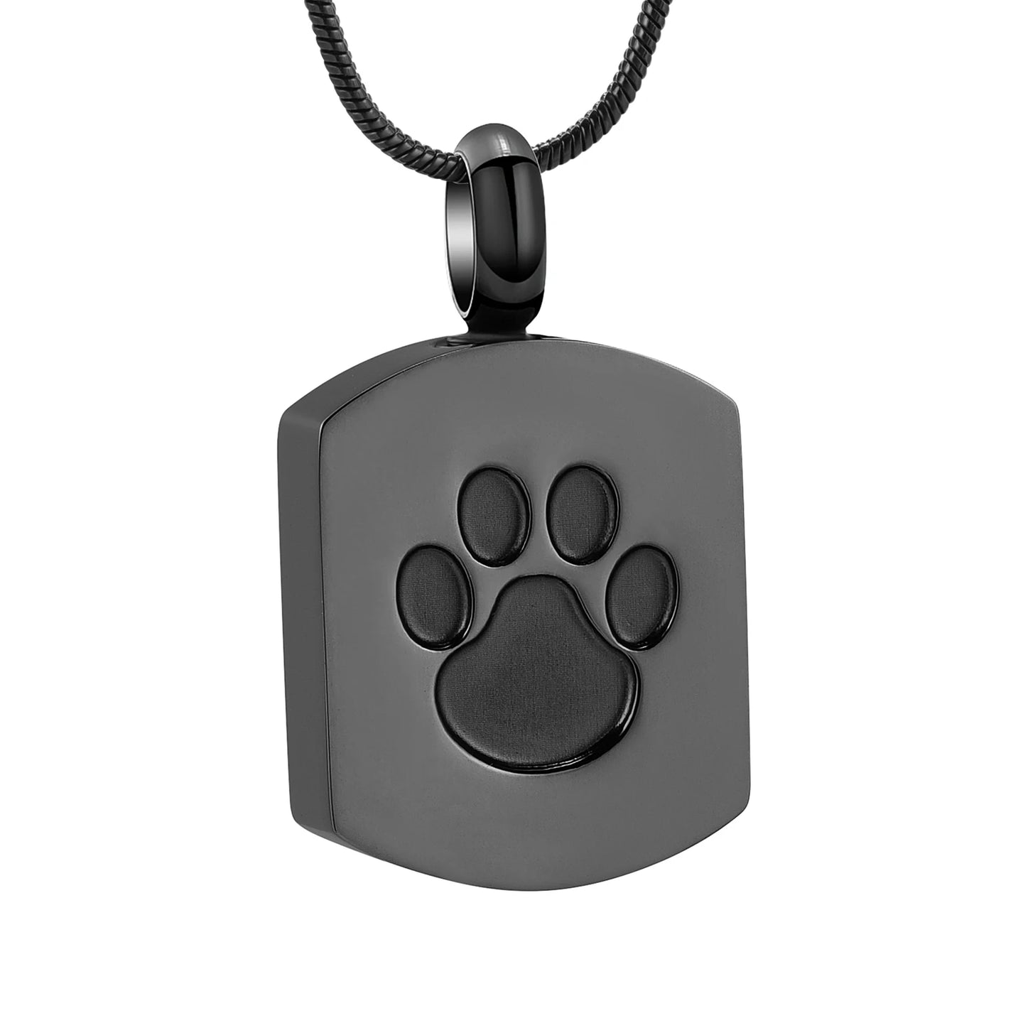 Tag With Paw Pet Ashes Necklace