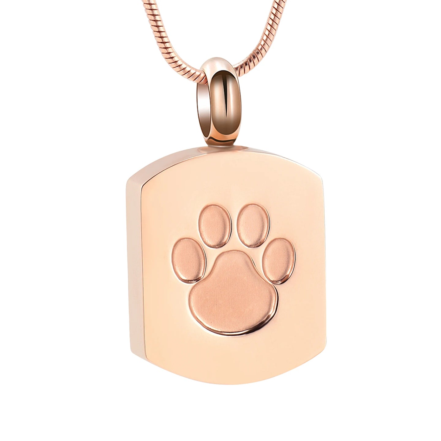 Tag With Paw Pet Ashes Necklace
