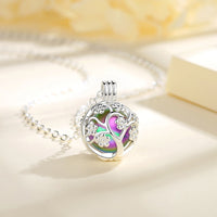 Cremation Jewelry Flower Cage Locket