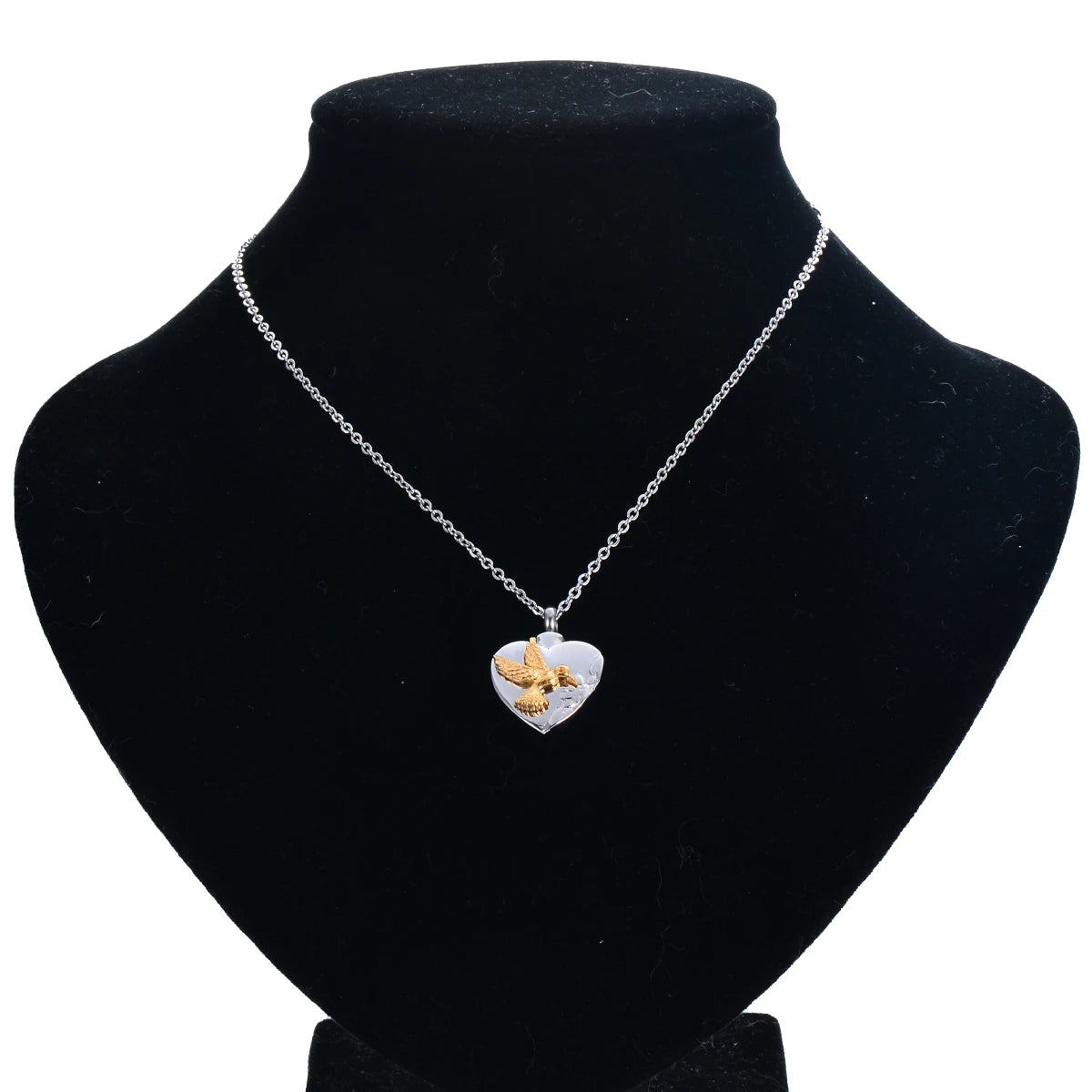 Cremation Jewelry Dove Heart