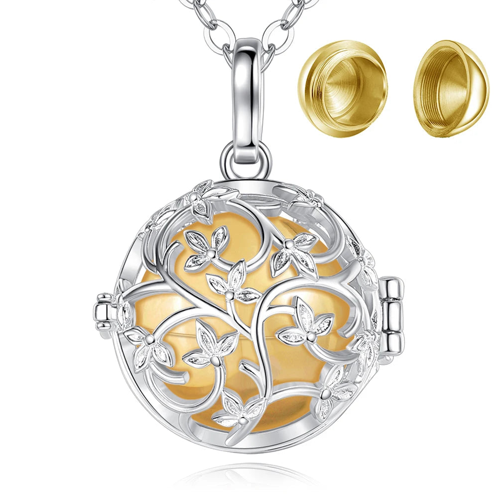 Flower Cage Urn Necklace For Ashes