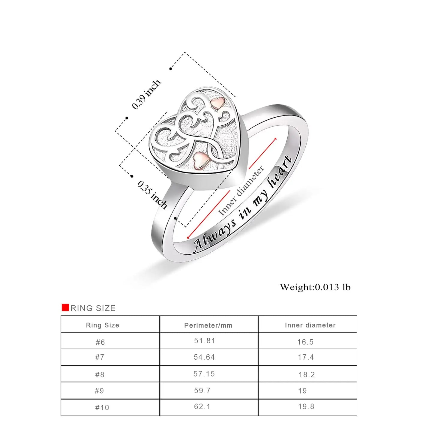 Tree of Life Cremation Ring